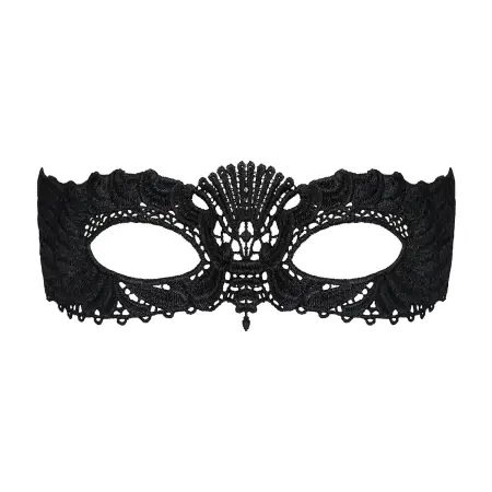 Obsessive - hímzett velencei maszk (fekete)