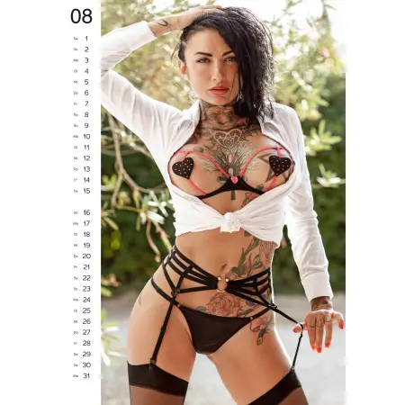 Tattoo Girls - tetovált női naptár - 2025 (10db)