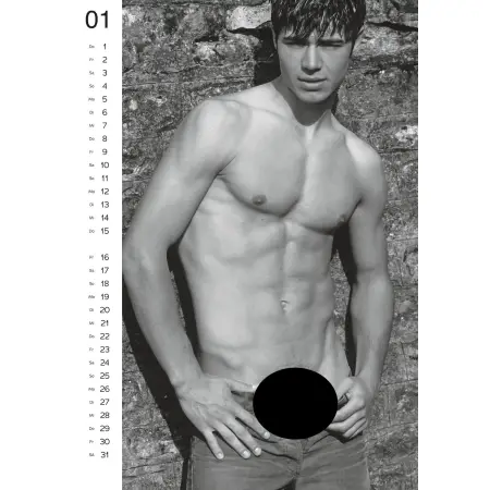 Akt férfi naptár - 2025 (1db)