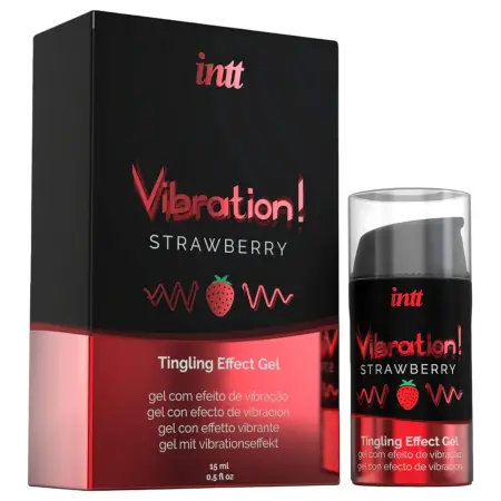 Intt Vibration! - folyékony vibrátor - eper (15ml)